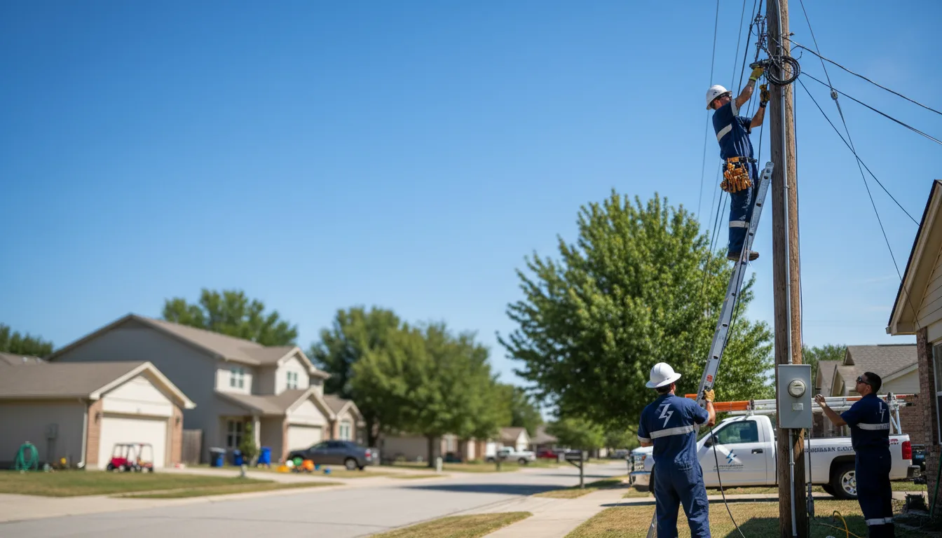 Residential electrician providing installation services in Fall River, WI